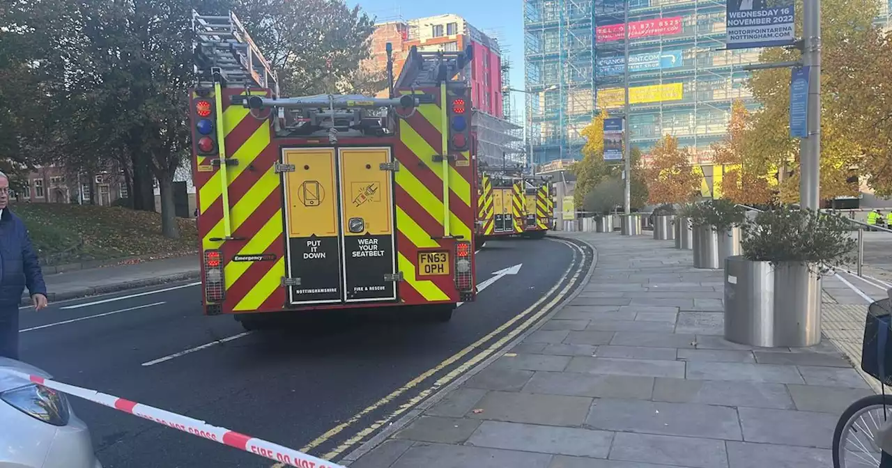 Roads closed as crews tackle flat fire near Motorpoint Arena