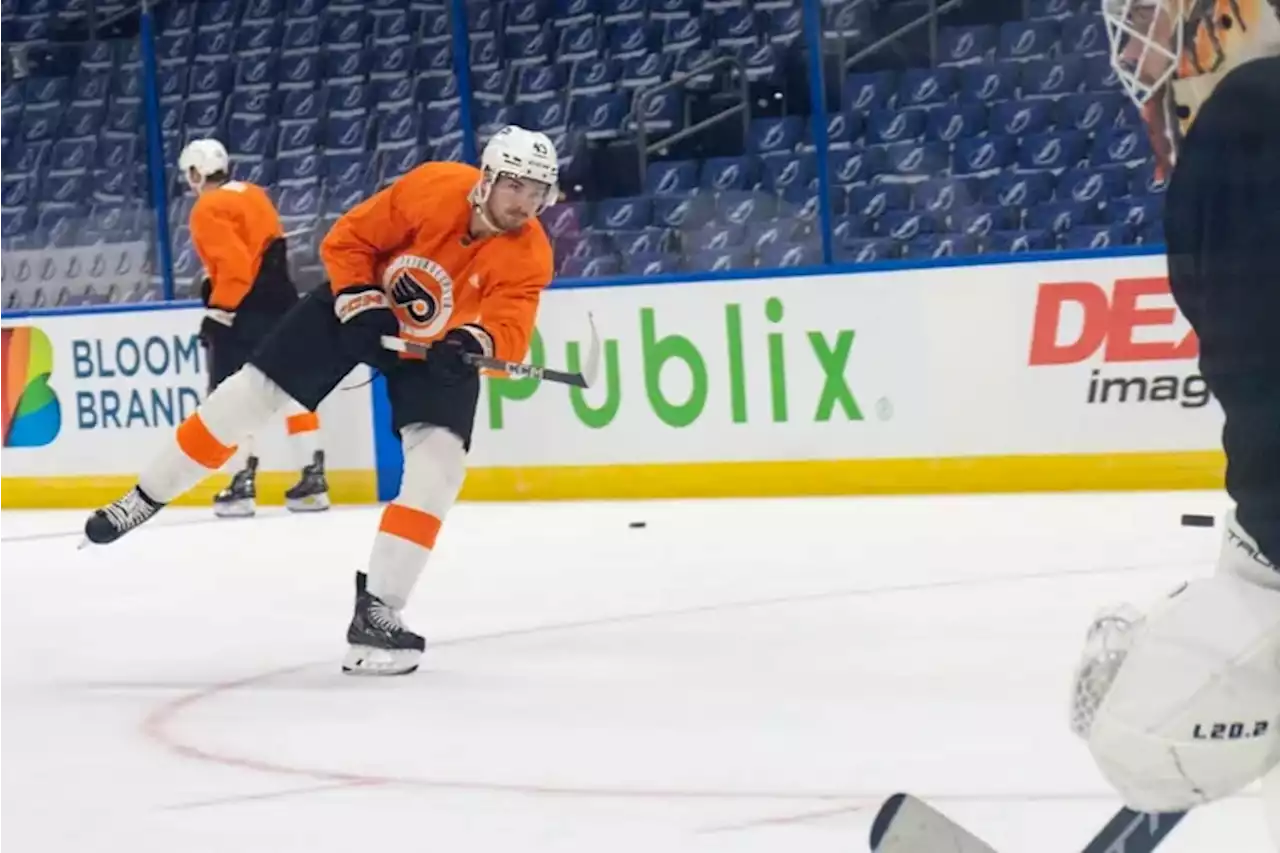 ‘He’s always in the right spot’: Flyers rookie Noah Cates making shift from wing to center look easy