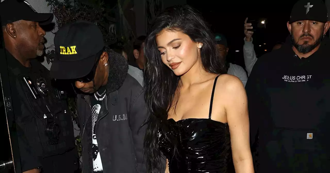 Kylie Jenner Styles a Patent Leather Mini For Rare Date Night With Travis Scott