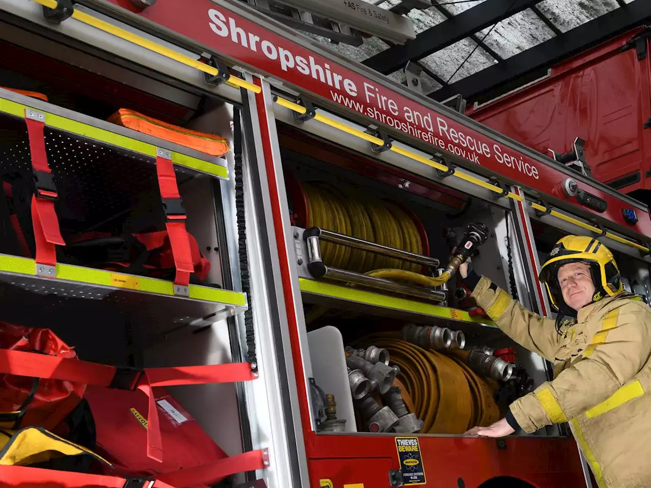 Two treated by medics at scene of house fire near Clun