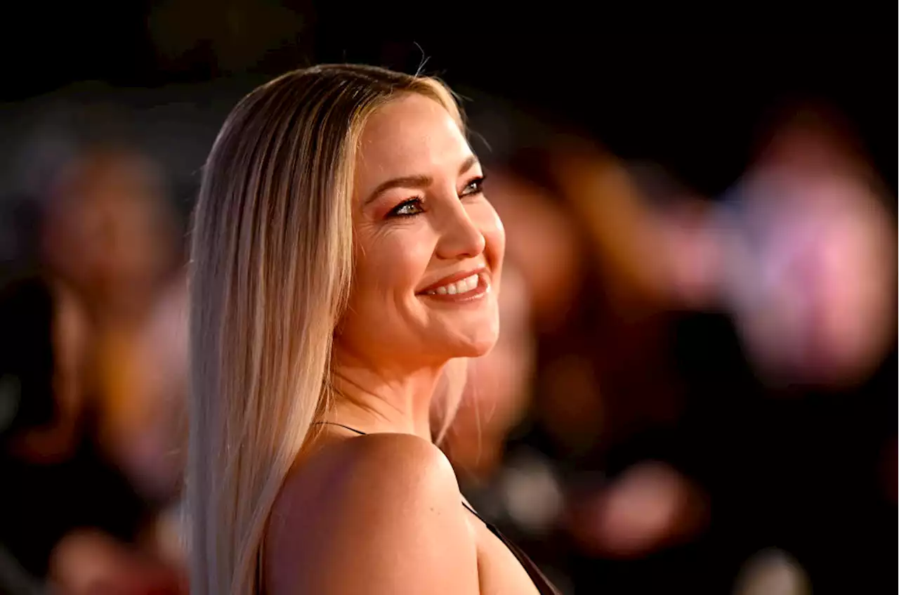 Kate Hudson Shines in Plunging Two-tone Saint Laurent Gown at BFI London Film Festival