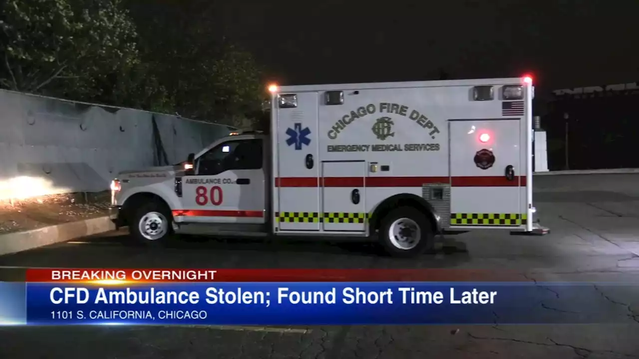 Chicago Fire Department ambulance stolen from West Side station