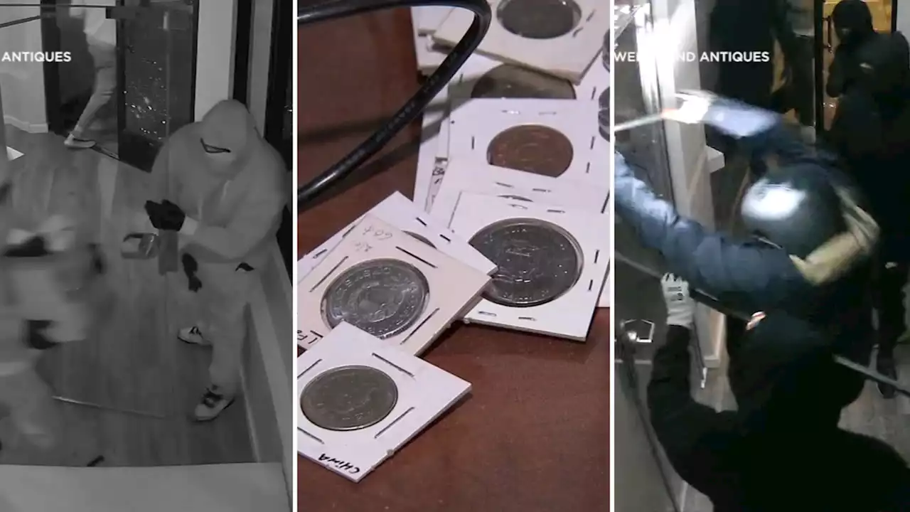 EXCLUSIVE VIDEO: 5 suspects steal $50K worth of items from San Francisco coin shop within minutes