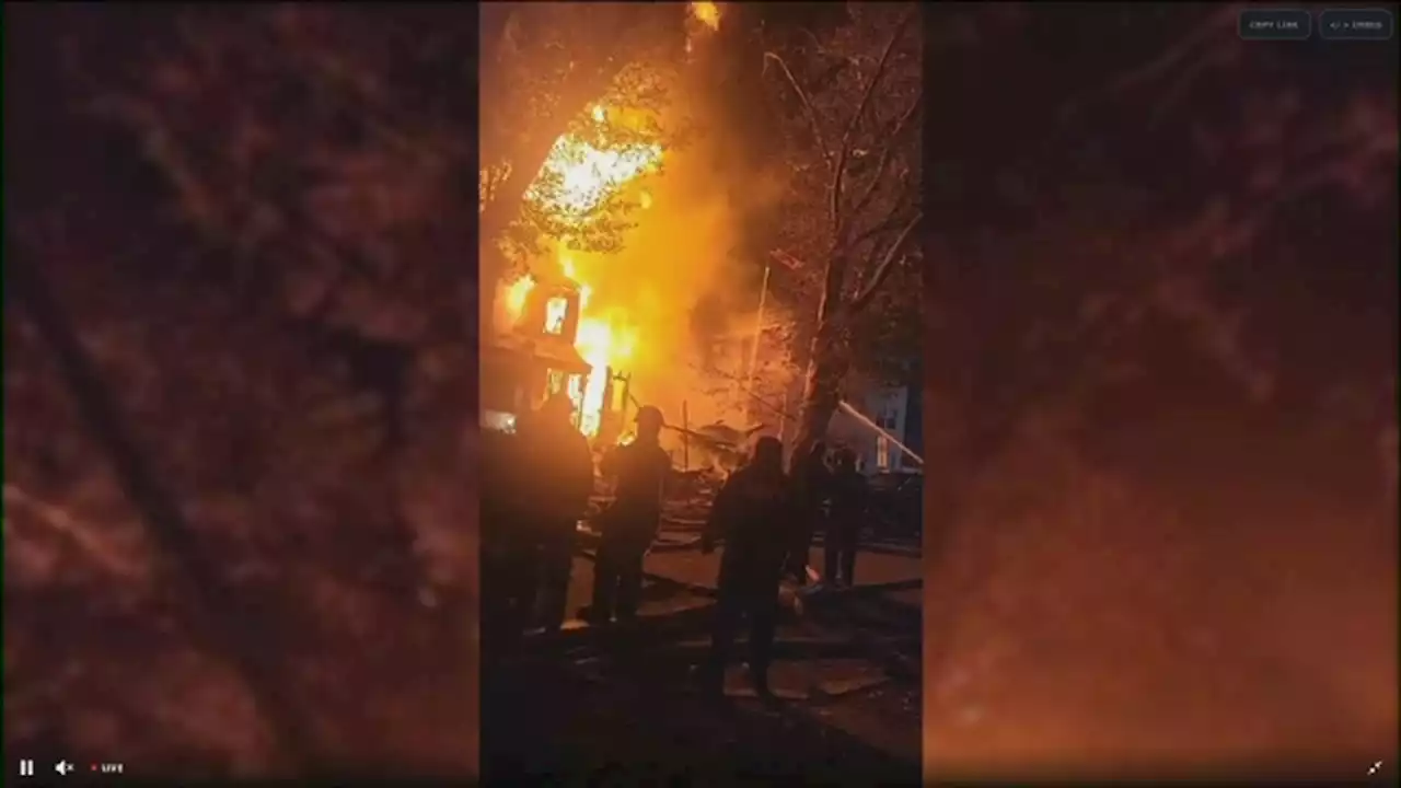 One home burned down, another in flames from 3-alarm fire in Essex County