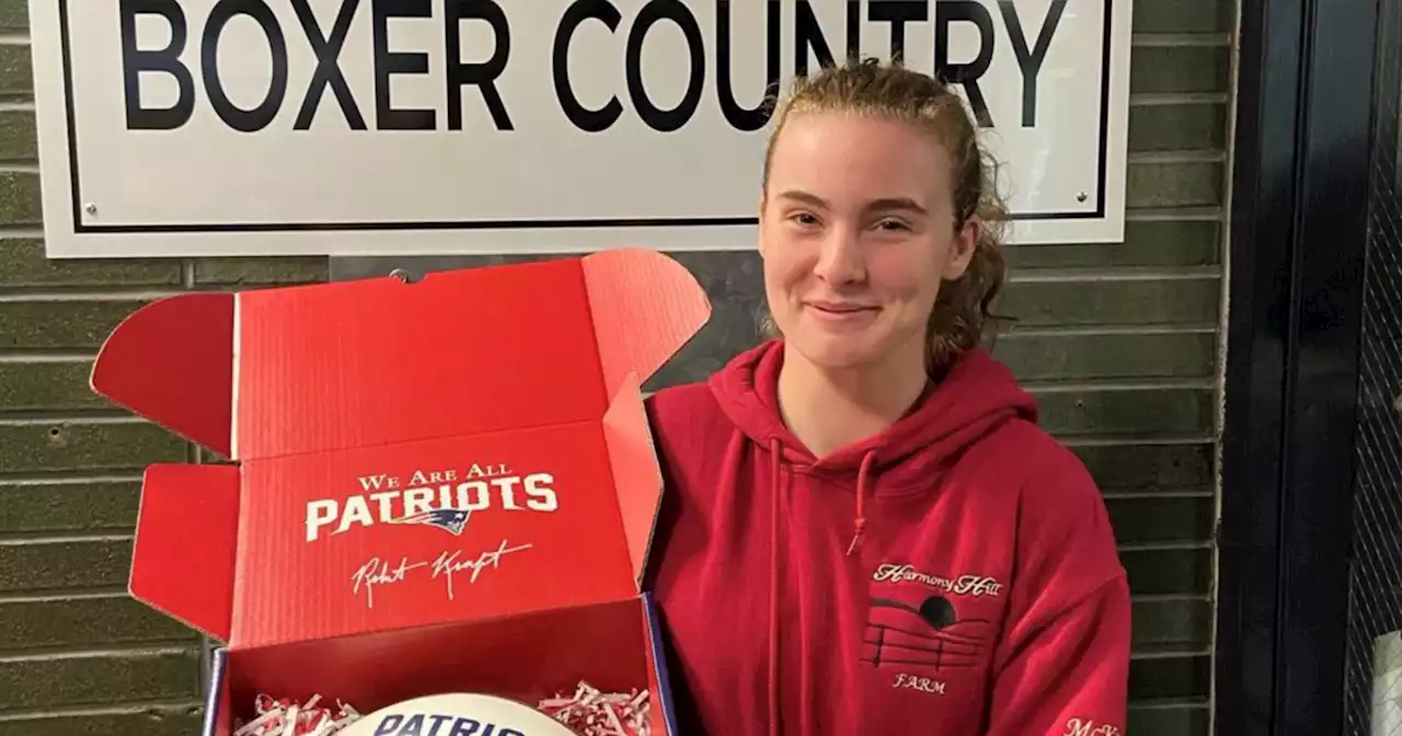 Robert Kraft and New England Patriots send gift to high school football player who became first girl to score touchdown in school's 125-year history