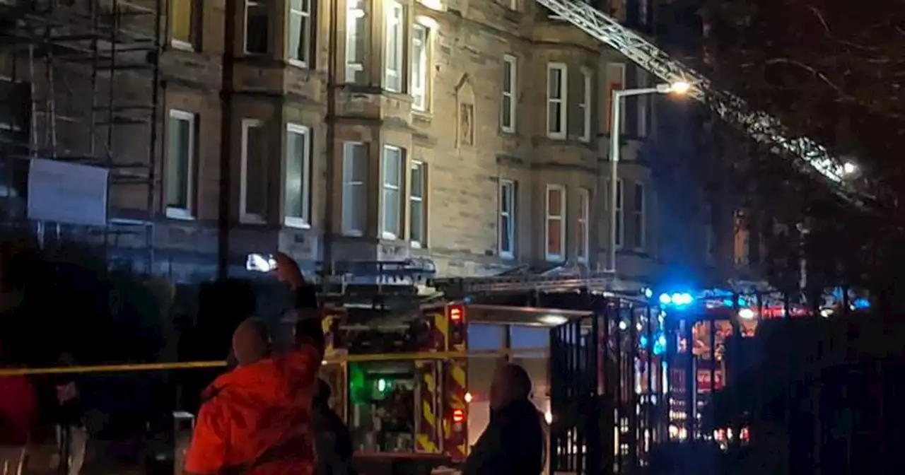 Fire crews scramble to blaze at top floor tenement flat in Edinburgh