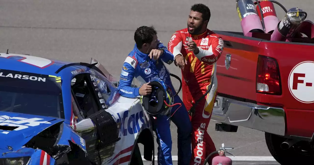 NASCAR suspends Bubba Wallace for intentional crash in Las Vegas