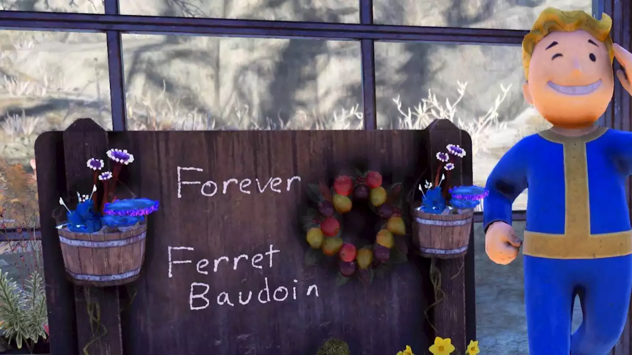 Fans leave touching in-game tributes to Fallout 76 lead designer Eric 'Ferret' Baudoin