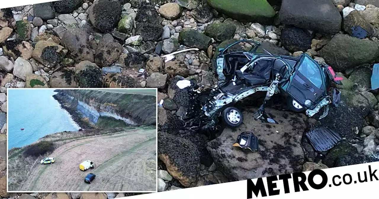 Man dies after car plunges over a cliff near holiday park