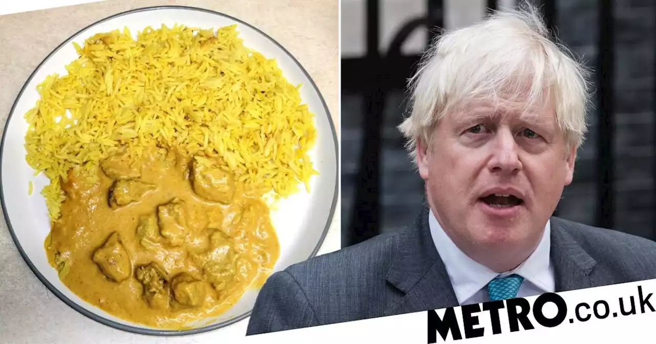 Man thinks he's spotted the face of Boris Johnson in his chicken korma