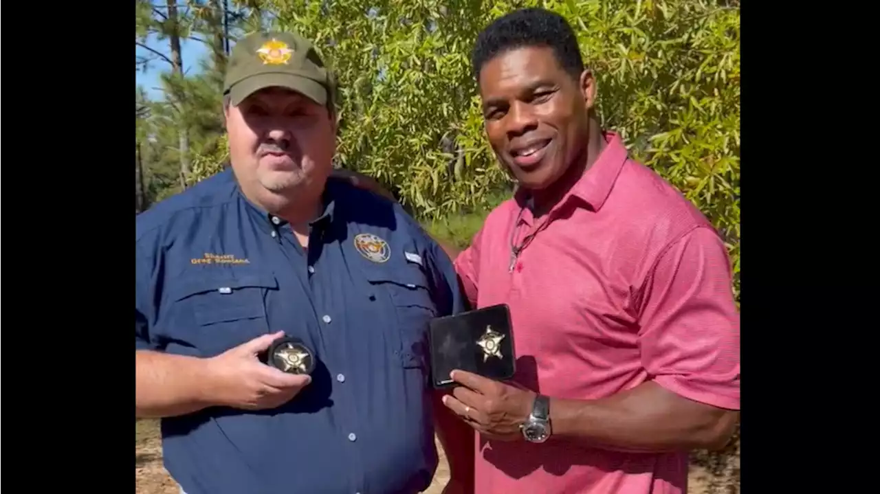 Herschel Walker plans to hand out fake police badges to highlight support for police