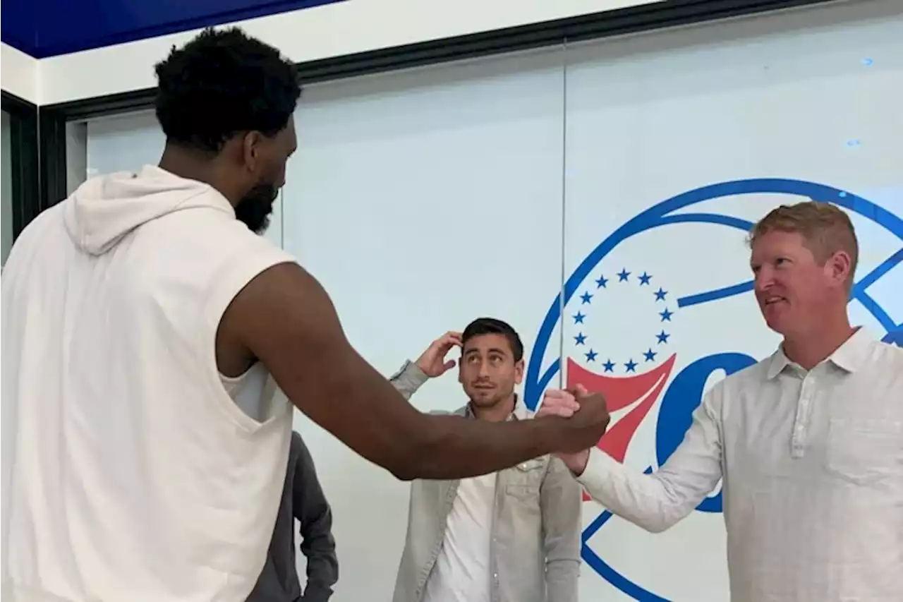 Jim Curtin got to talk soccer with one of Philly’s biggest fans, Joel Embiid