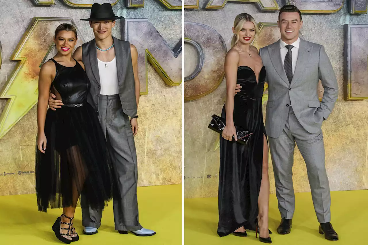 Strictly's Nadiya and Molly look incredible as they walk the red carpet with Kai and Carlos at Black Adam premiere