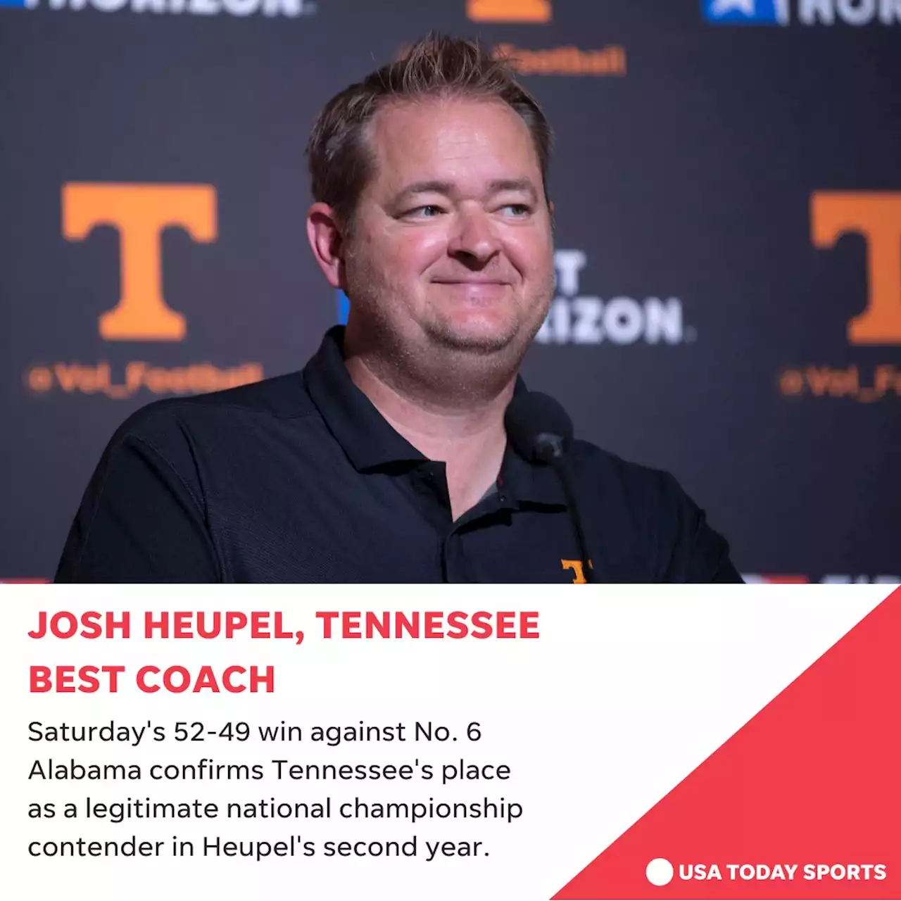 College football first-half awards headlined by Ohio State, Tennessee coach Josh Heupel