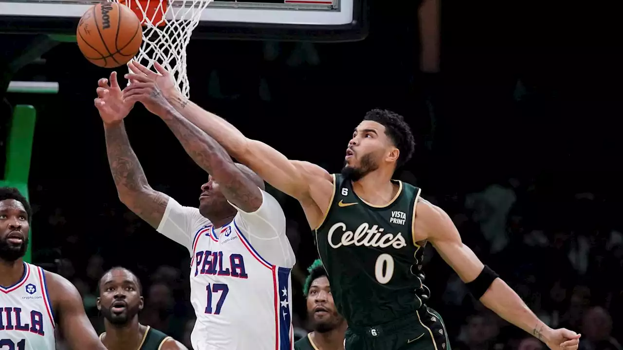 Jaylen Brown, Jayson Tatum each score 35 as Boston Celtics beat Philadelphia 76ers 126-117 on NBA opening night