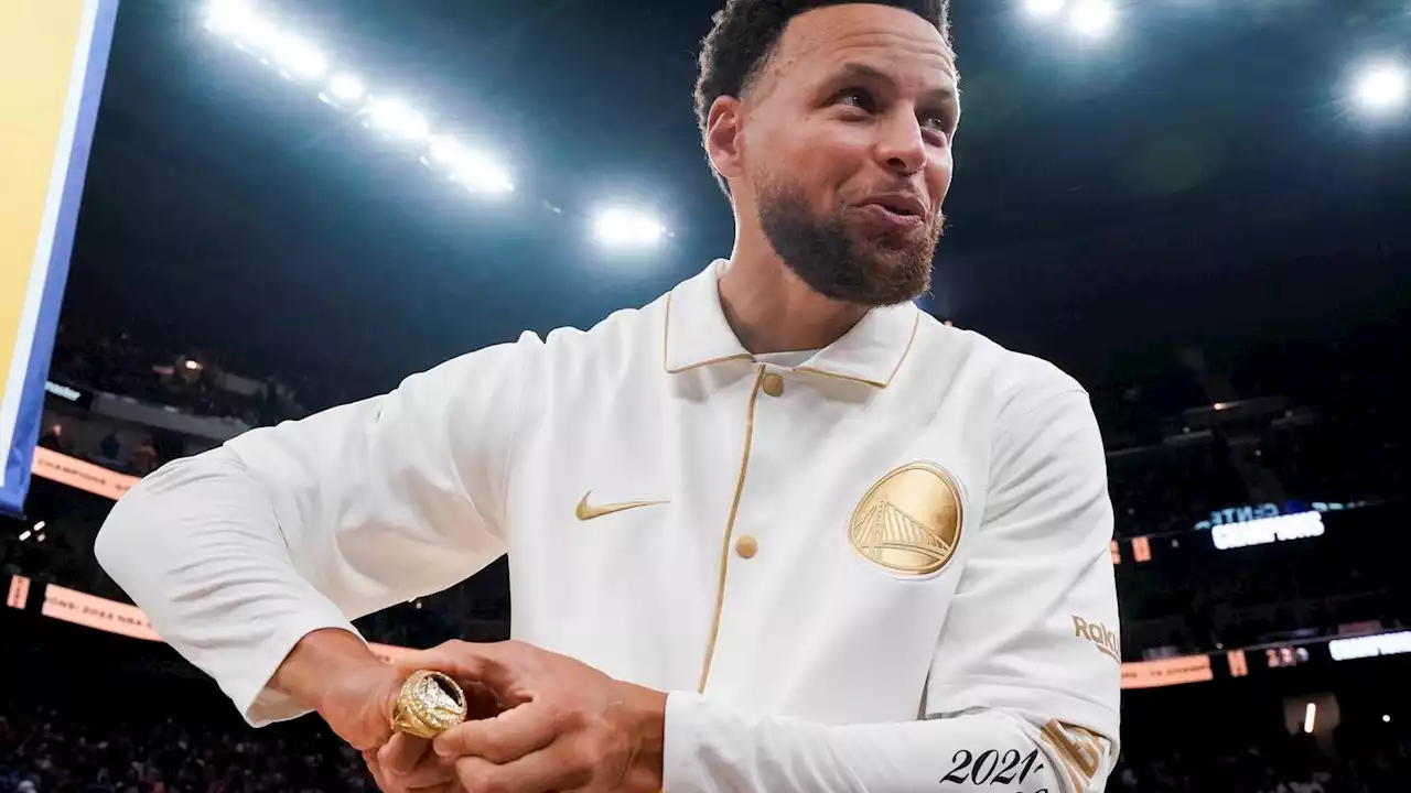 Warriors unveil championship ring with yellow diamonds, secret compartment and a dig at the Celtics