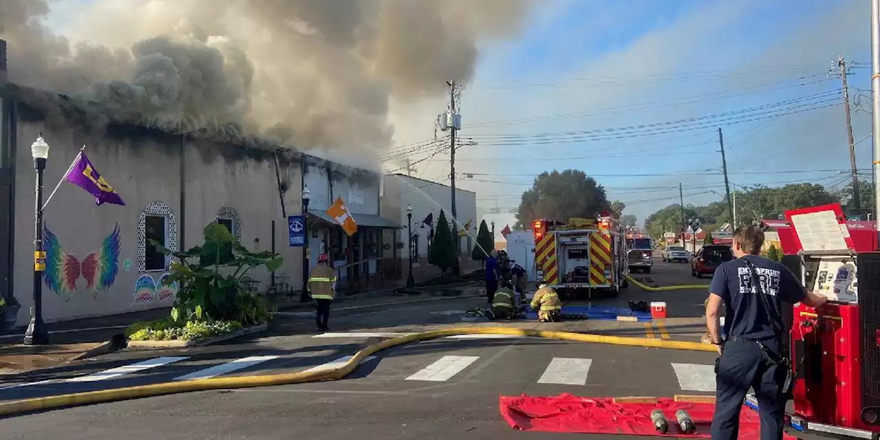 Downtown Enterprise buildings engulfed in flames