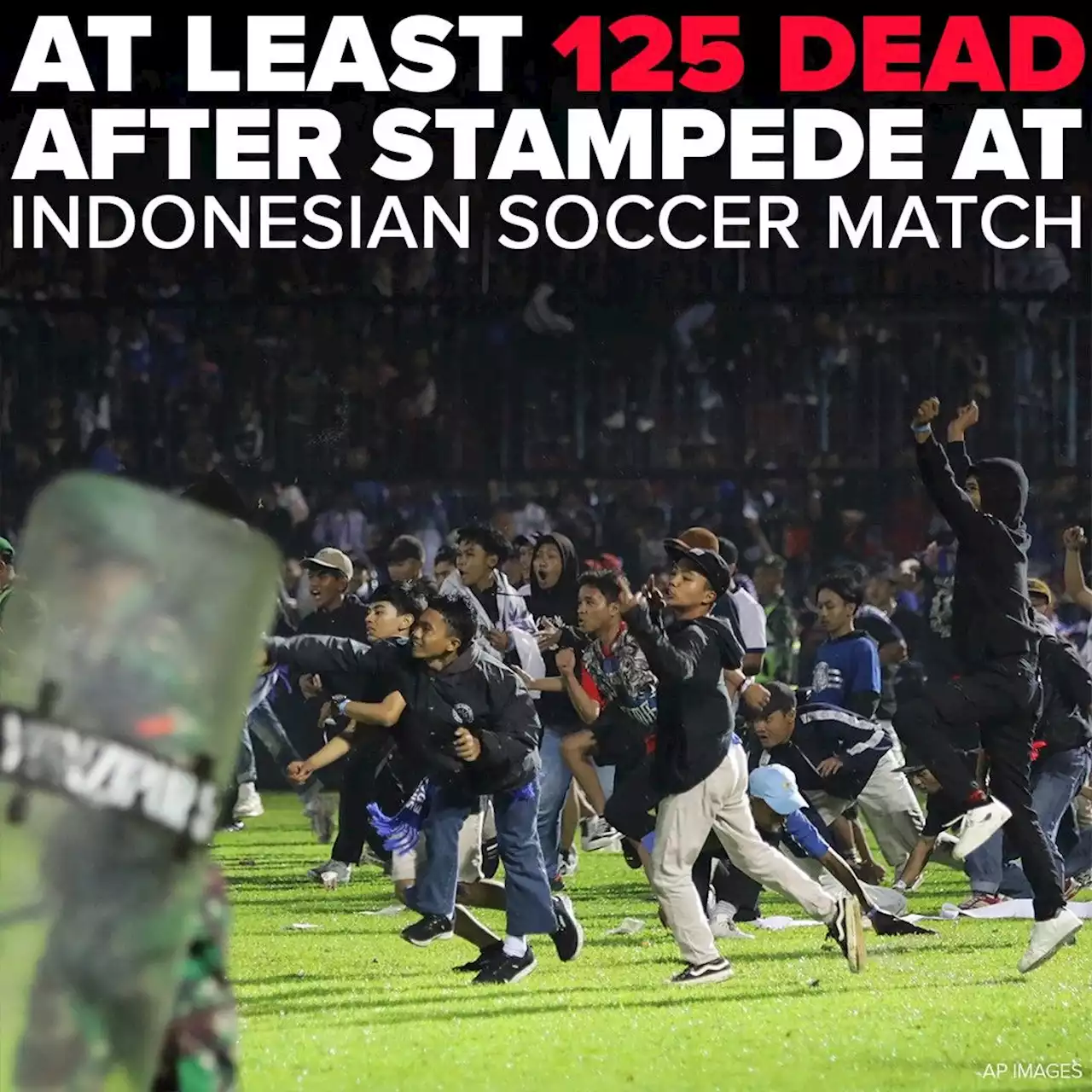 At least 125 dead after fans stampede to exit Indonesian soccer match