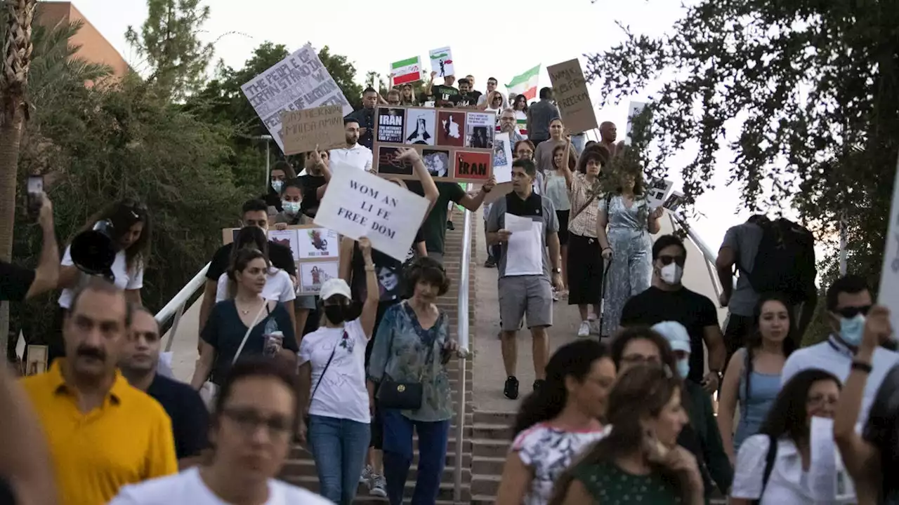 ASU students, activists rally for women's rights in Iran at Tempe campus