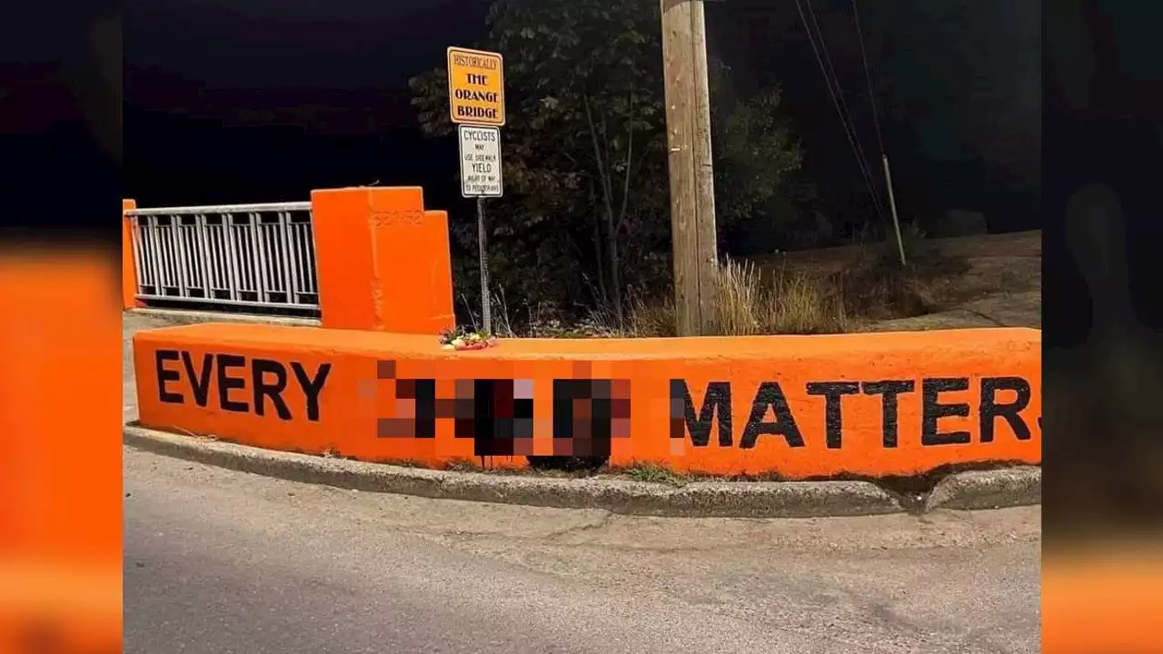 Bridge honouring residential school survivors vandalized