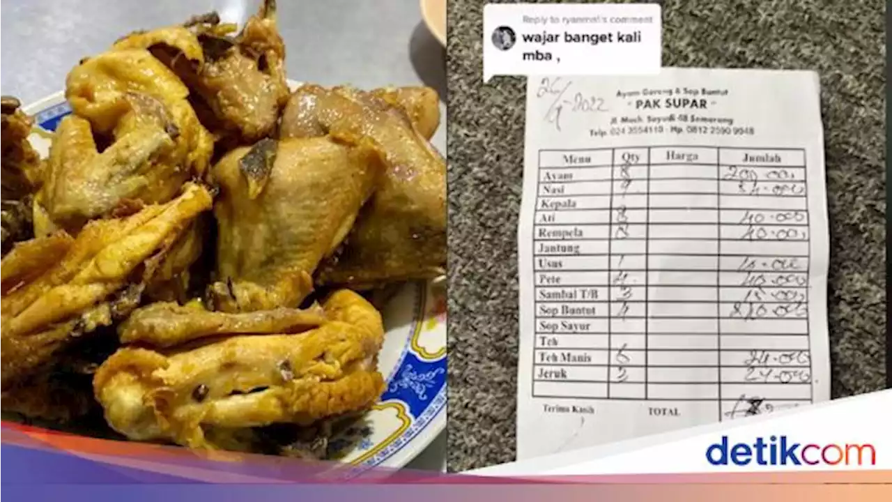 Nyaris Kena Getok Harga, Makan Ayam Goreng Legendaris Bayar Rp 1 Juta