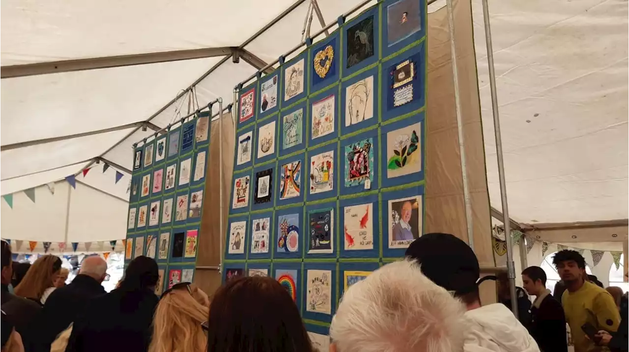 'It may not be perfect, but is made with love' - Yorkshire suicide memorial quilt unveiled in Leeds Millennium Square