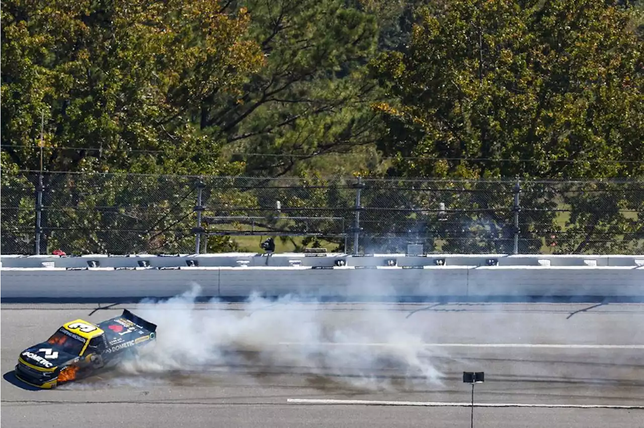 NASCAR Truck Series Driver Jordan Anderson Airlifted With Burns After Terrifying Fire