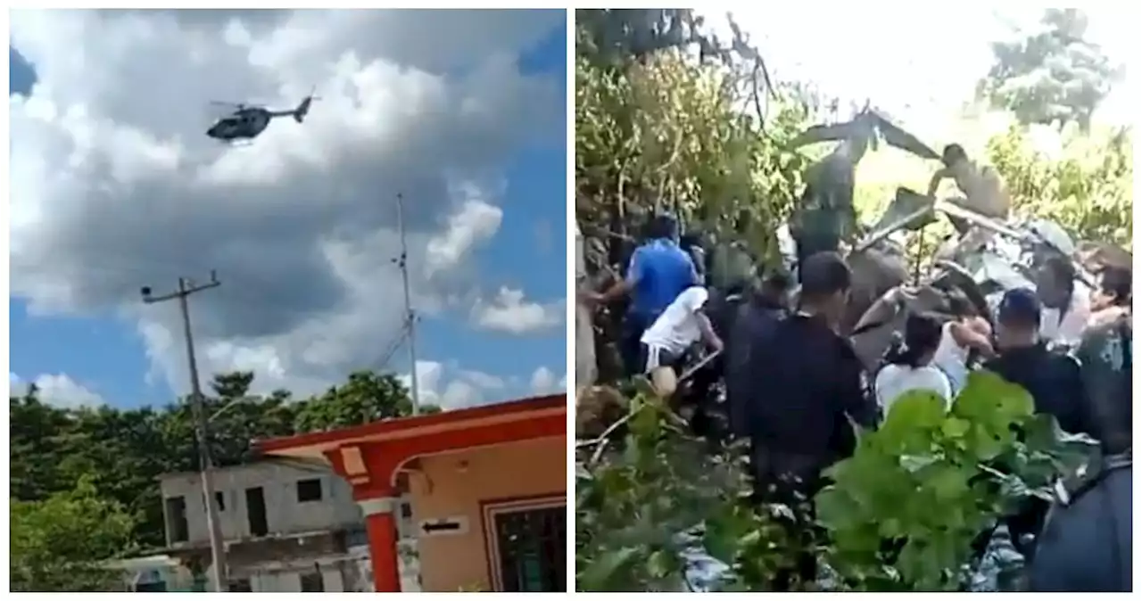 VIDEOS: Mueren 3 marinos y 2 quedan heridos en Centla, Tabasco; AMLO lamenta desplome