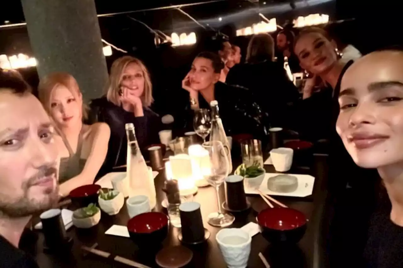 BLACKPINK’s Rosé Dines With Hailey Bieber, Rosie Huntington-Whiteley, Zoë Kravitz, And More In Paris