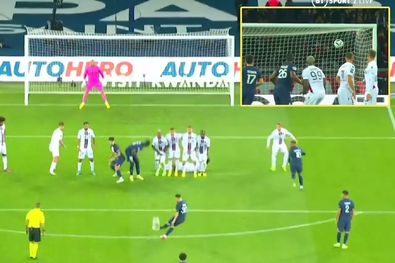 Lionel Messi scores wonderful free-kick as Kasper Schmeichel is rooted to the spot