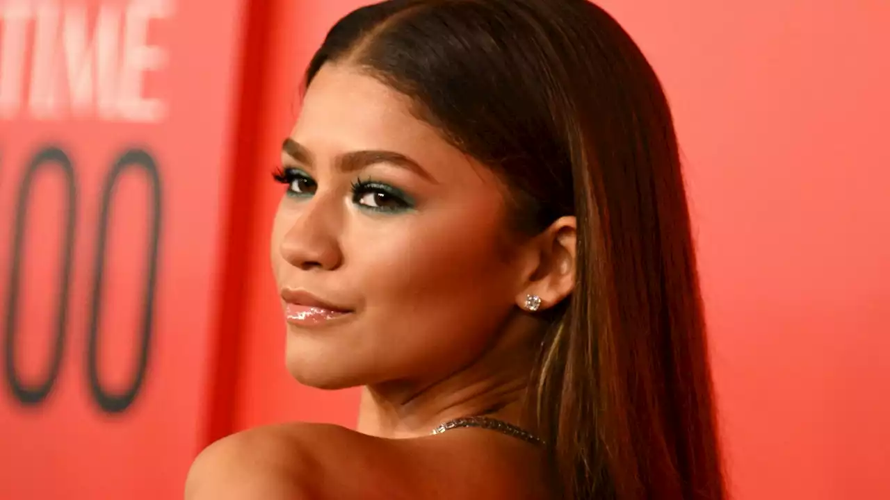 Zendaya Paired a Sheer Crystallized Bodysuit With Mini Shorts