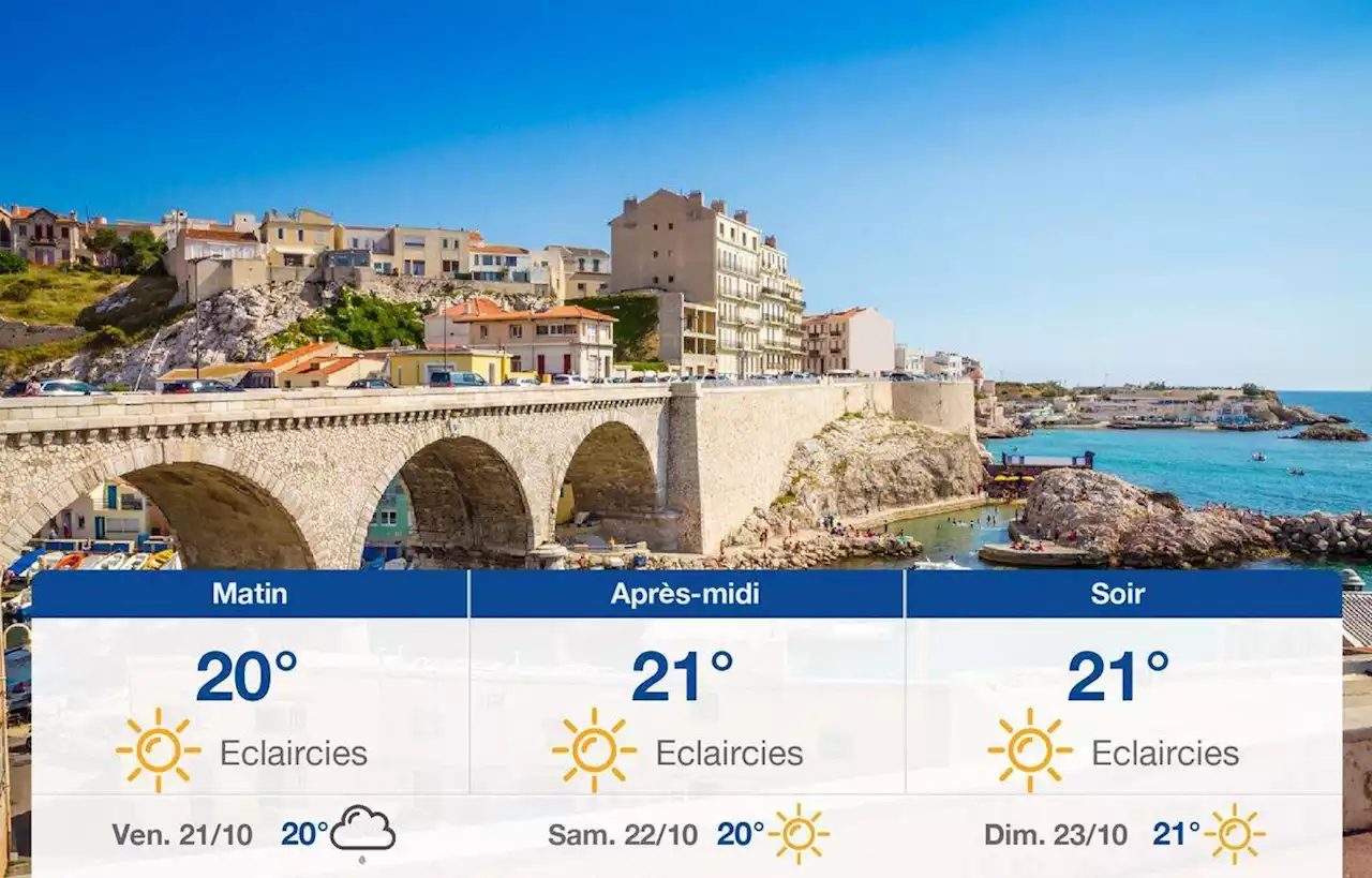 Prévisions météo du jeudi 20 octobre 2022 à Marseille