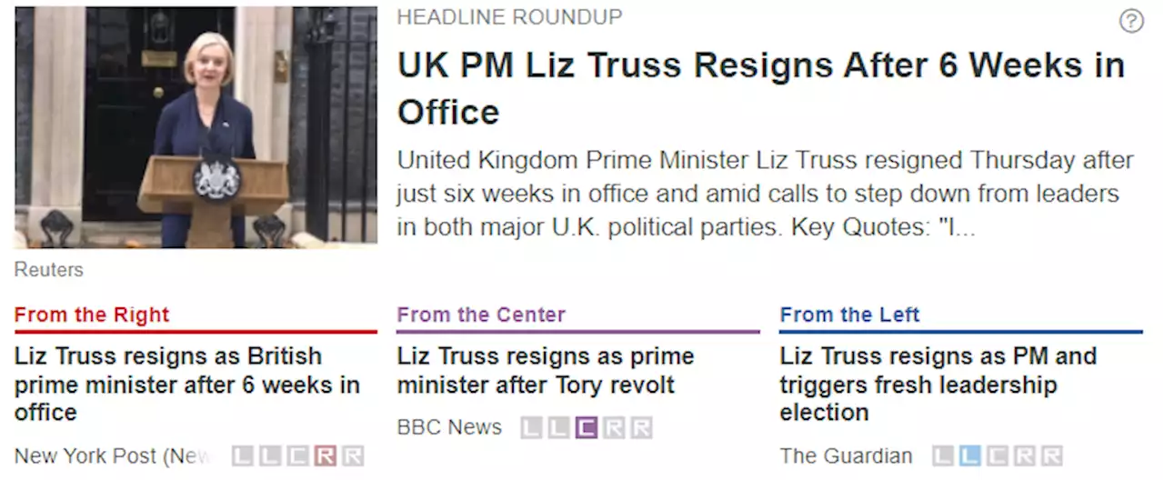 UK PM Liz Truss Resigns After 6 Weeks in Office