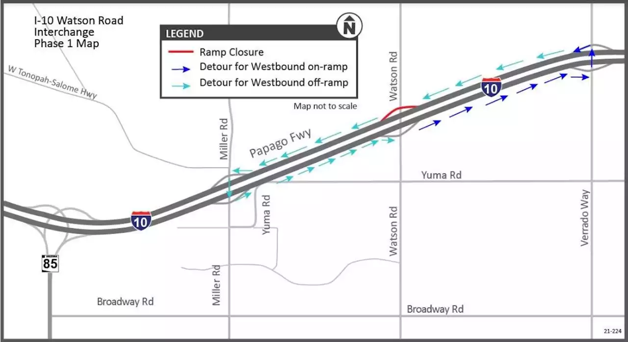 Interstate 10 lane restrictions planned in Buckeye this weekend