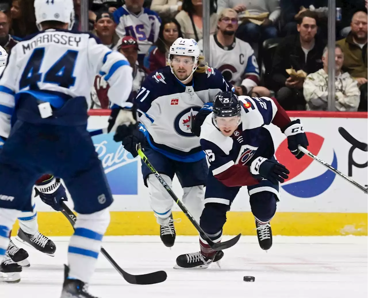 Avalanche allows 3 goals with fewer than 5 men on ice in overtime loss to Winnipeg Jets