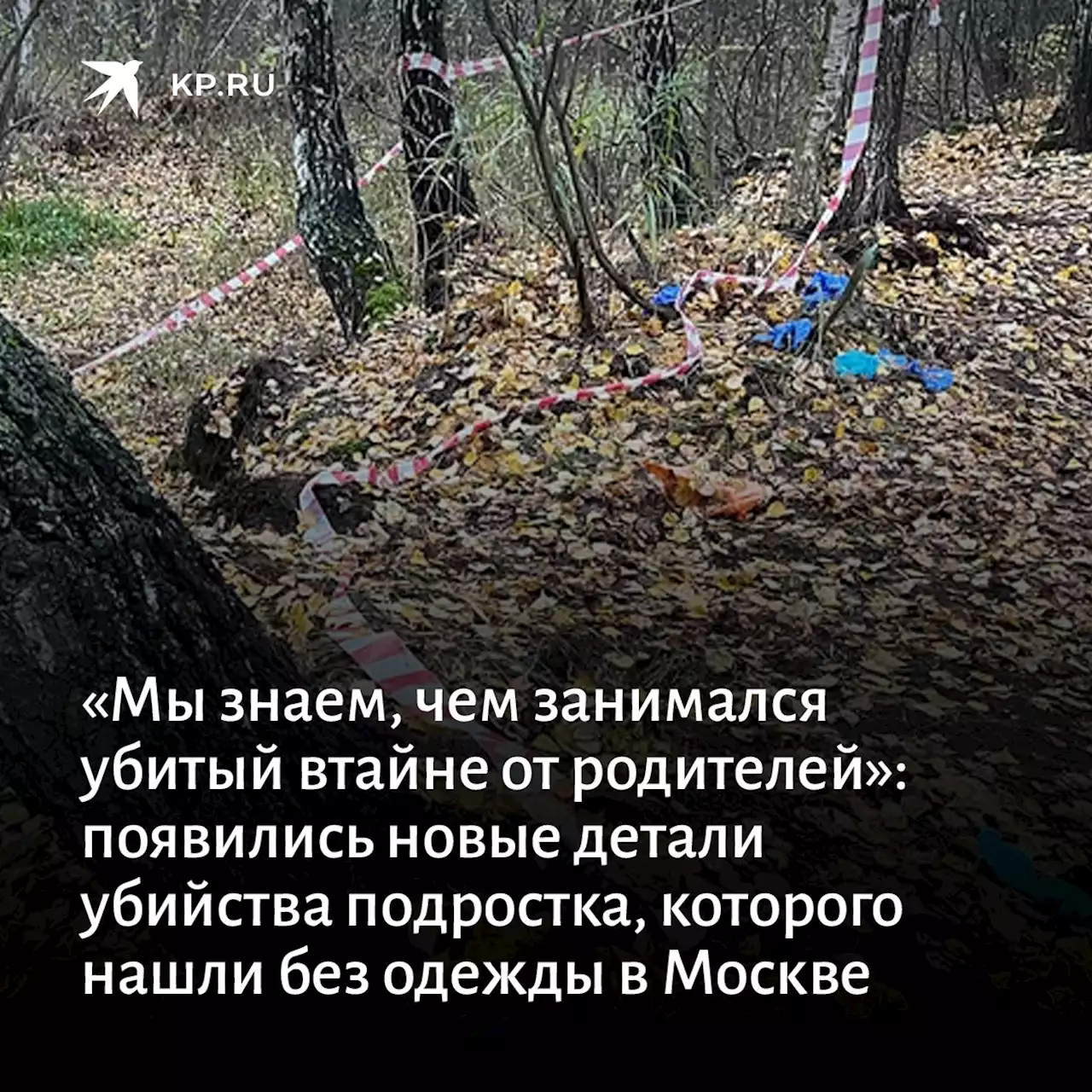 «Мы знаем, чем занимался убитый втайне от родителей»: появились новые детали убийства подростка, которого нашли без одежды в Москве