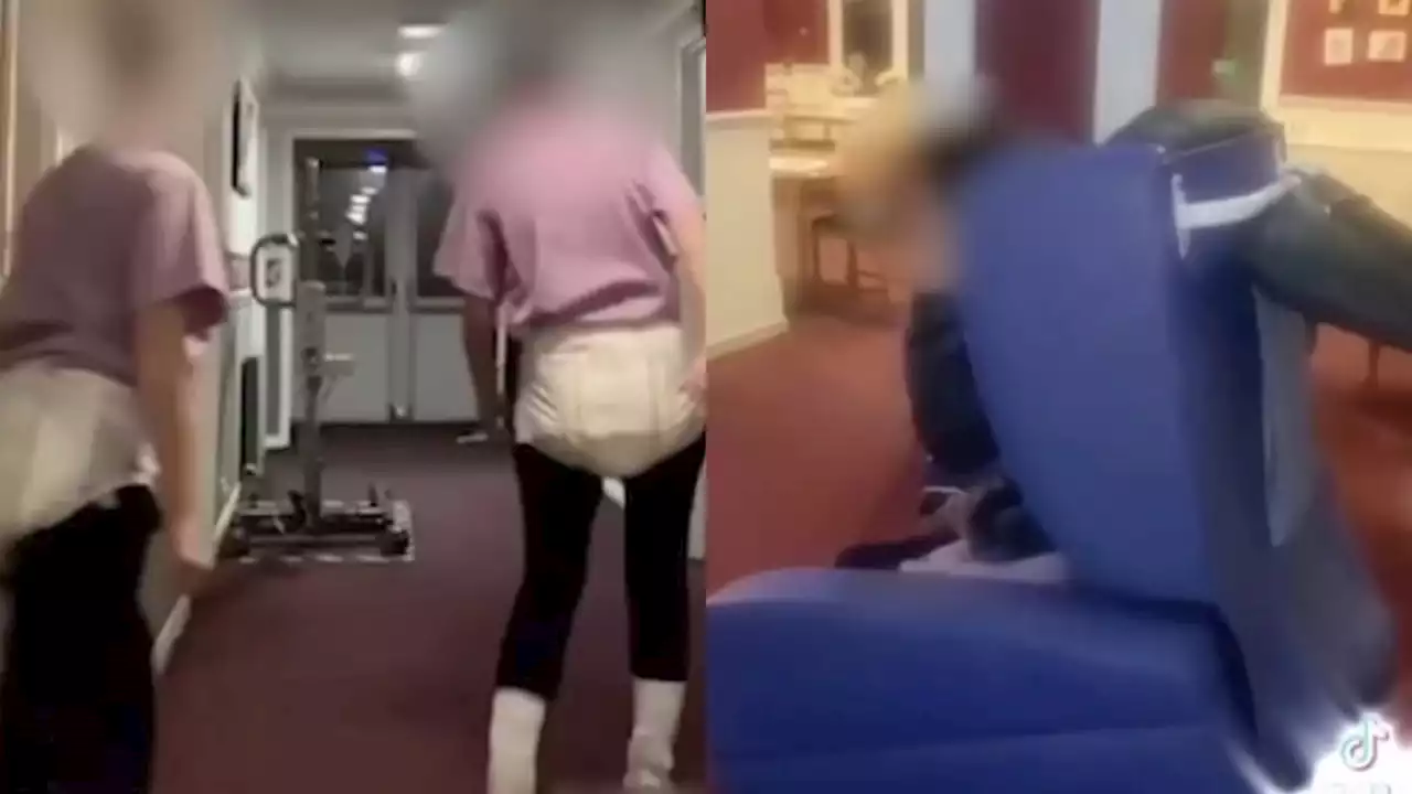 'Appalling' scenes as dementia care home staff appear to mock residents - by filming TikTok dance in adult nappies