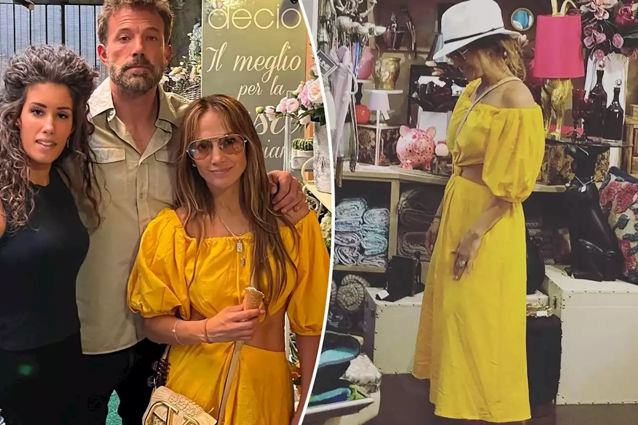 Jennifer Lopez’s honeymoon dress is half off at Saks