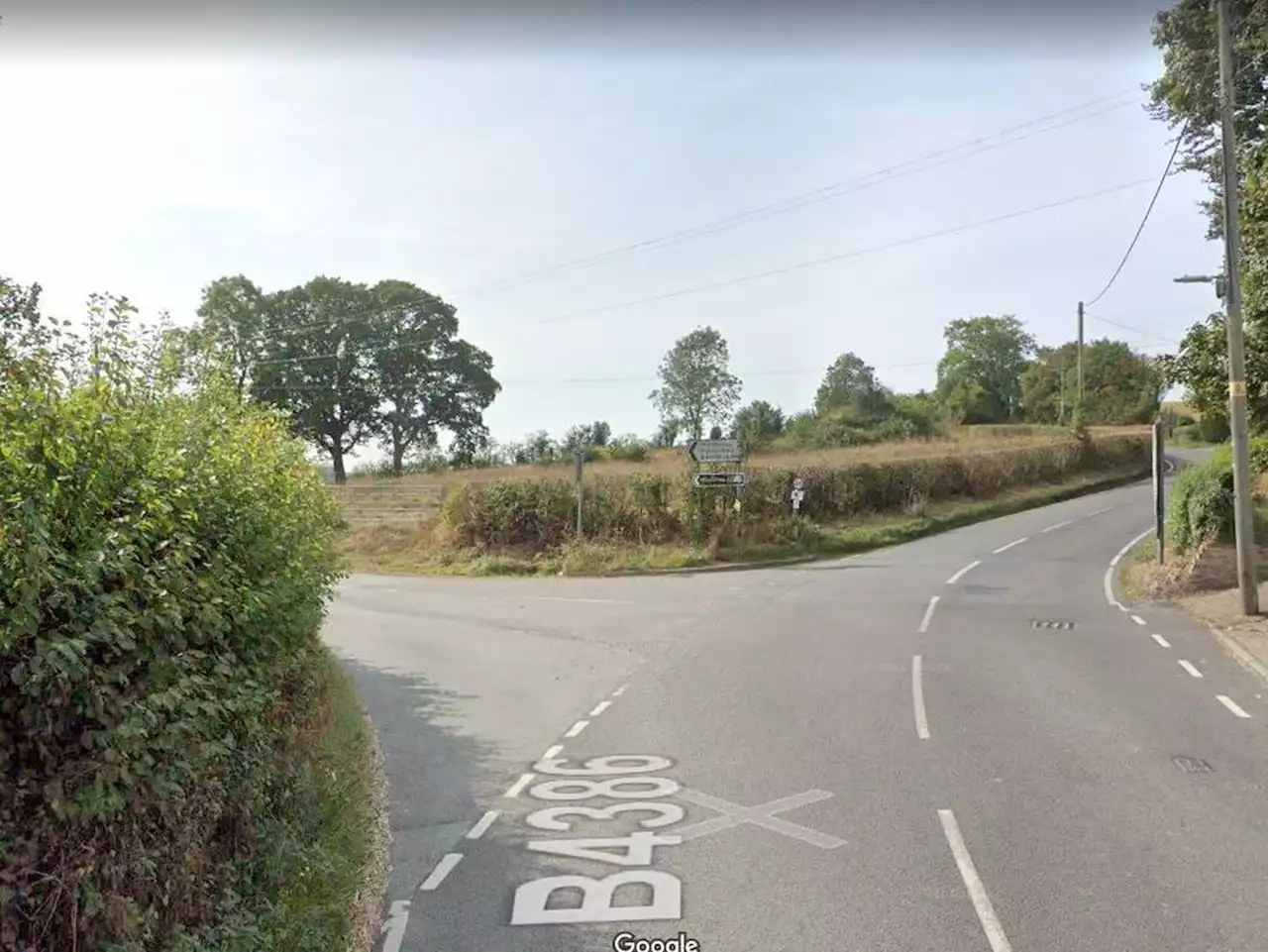 Rural road near Shrewsbury closed after car hits wall in 'serious' crash