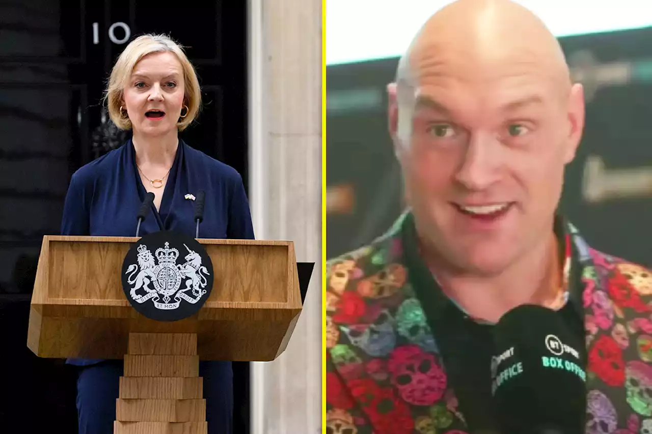 Tyson Fury comes out with brilliant joke as he finds out about Liz Truss resigning live