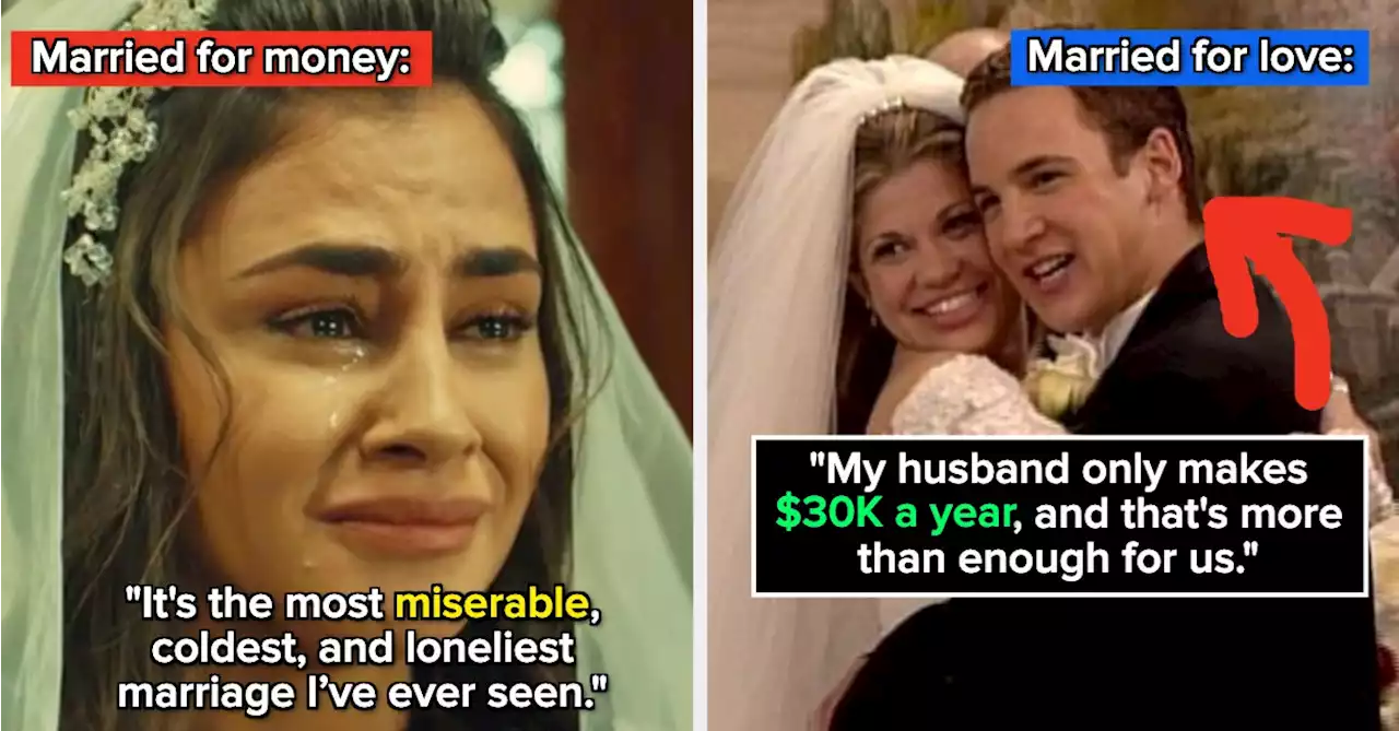 People Who 'Married For Money' And People Who 'Married For Love' Confessed What Happened After