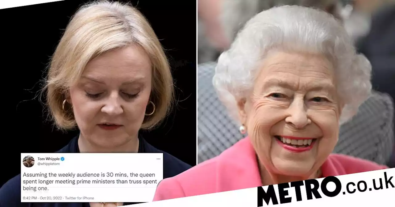 The Queen spent more time meeting PMs than Liz Truss did being one