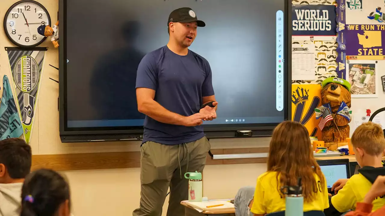 Mariners' Cal Raleigh Visits School After HR Reaction Video Goes Viral