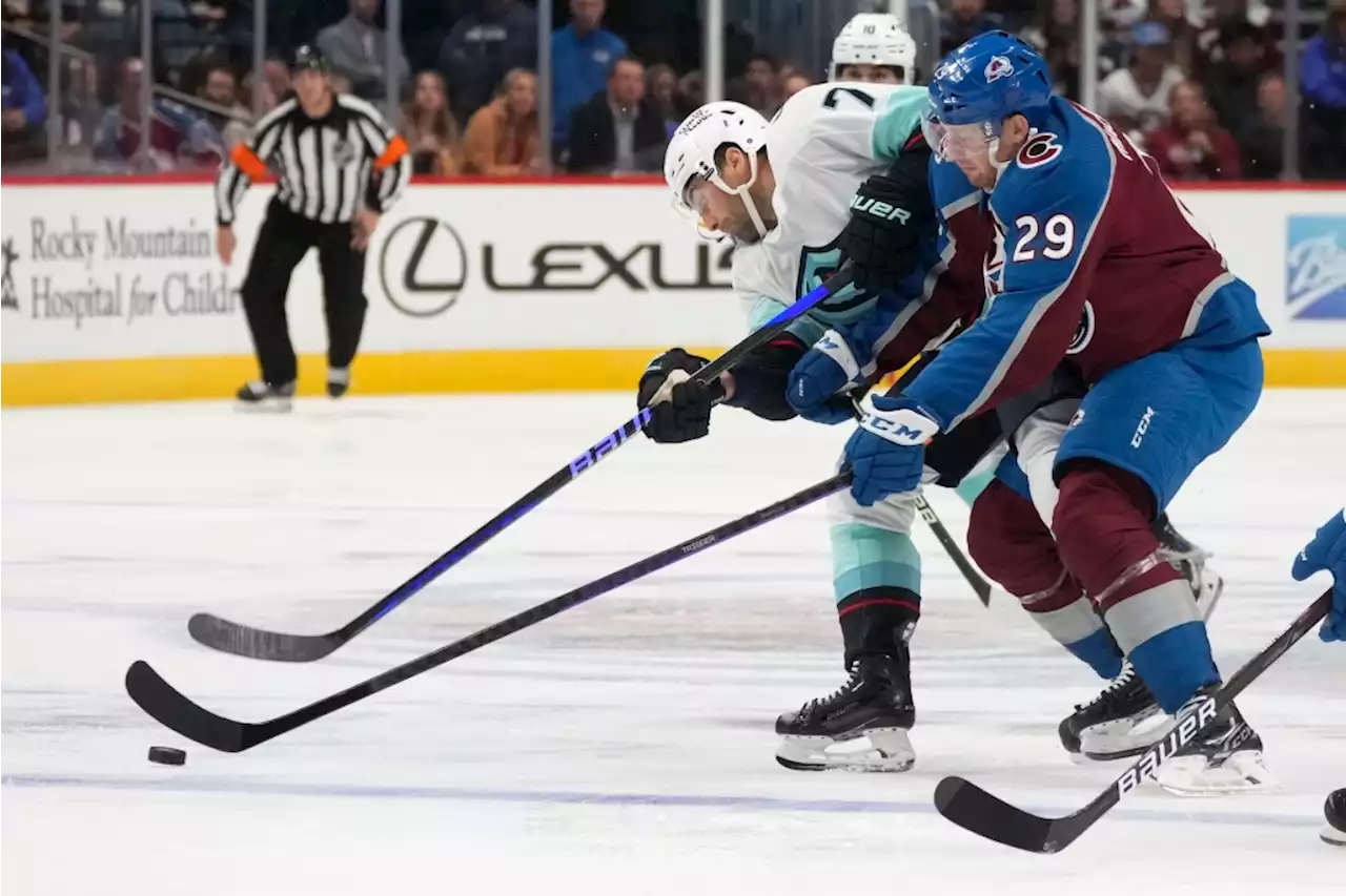 Colorado Avalanche loses second consecutive home game after sluggish start vs. Kraken