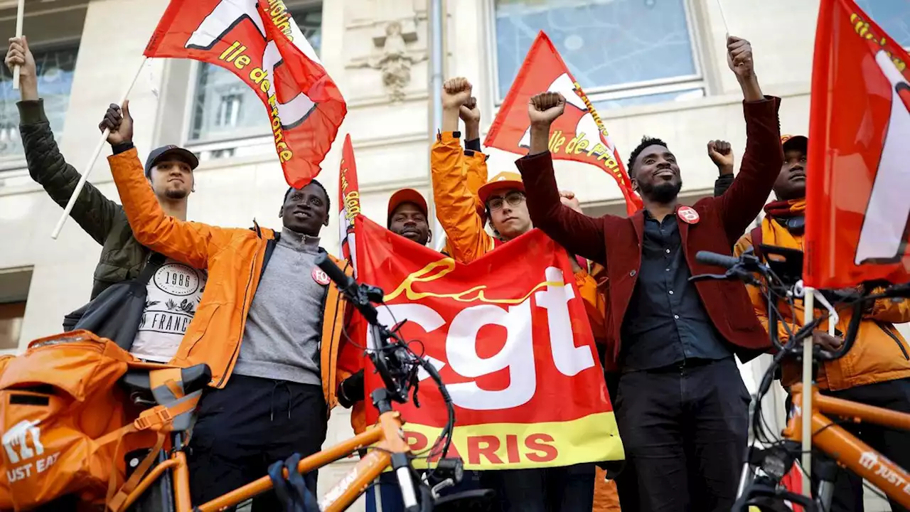 Licenciements chez Just Eat : manifestation de livreurs dans plusieurs villes, dont Paris