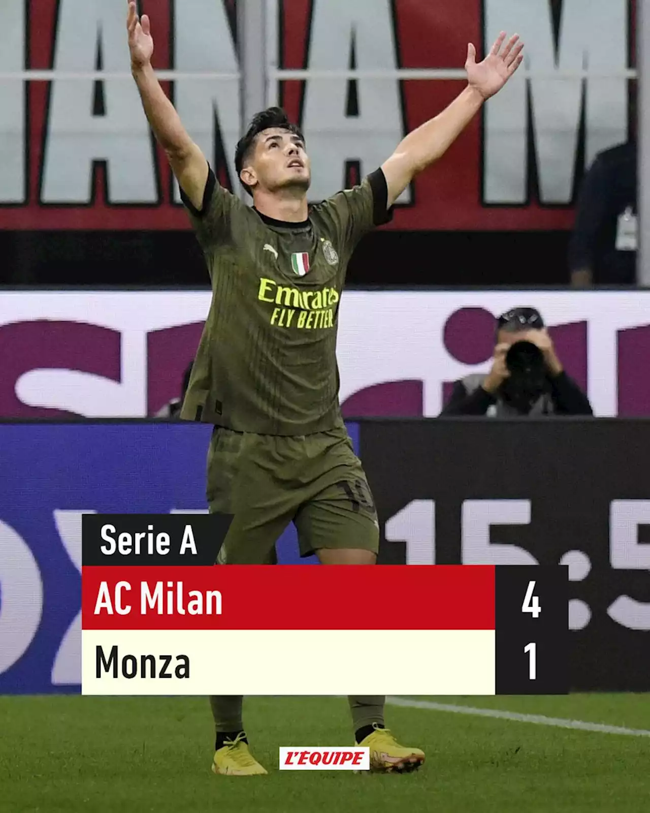 AC Milan 4-1 Monza, Serie A, résultat et résumé du match (22/10/2022)