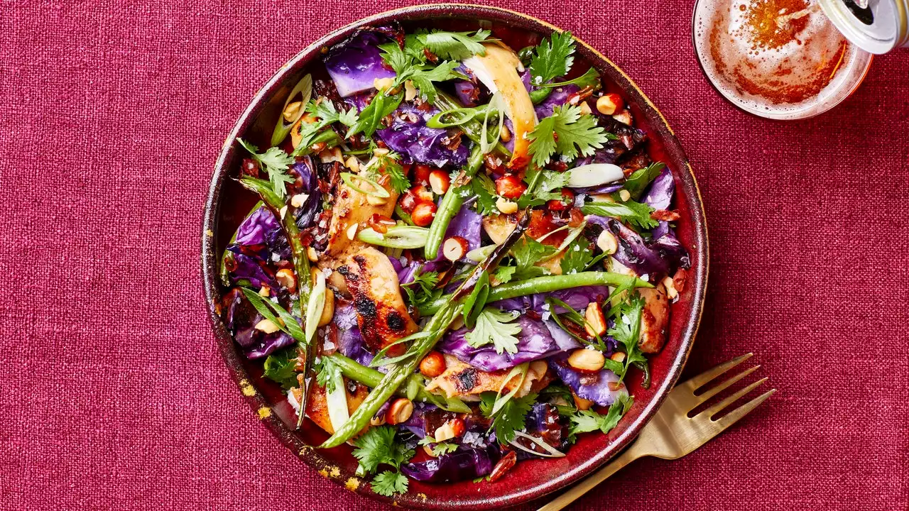 Sesame Chicken and Cabbage Salad