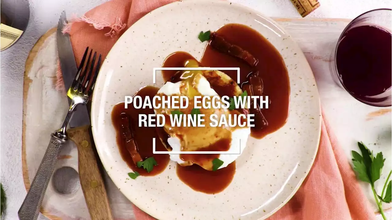 Poached Eggs with Red Wine Sauce Recipe - Anne Willan