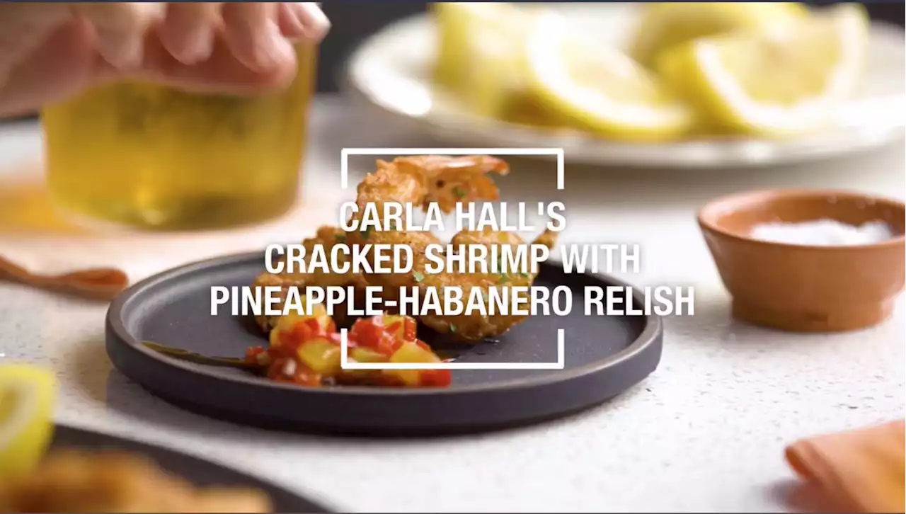 Cracked Shrimp with Pineapple-Habanero Relish Recipe - Carla Hall