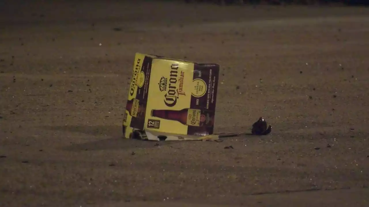 Beer bottles found all over roadway after crash that hospitalized three people